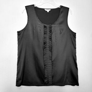 🎈 L | Alfred Sung | Side-Zip Ruffle Strip Tank Top